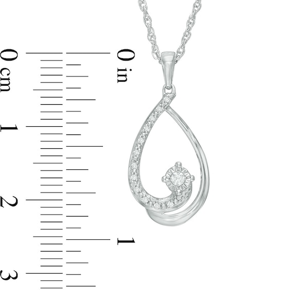 0.05 CT. T.W. Diamond Cradle Pendant in Sterling Silver