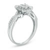 0.50 CT. T.W. Princess-Shaped Multi-Diamond Frame Twist Shank Ring in 10K White Gold