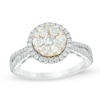 Thumbnail Image 0 of 1.26 CT. T.W. Composite Diamond Frame Engagement Ring in 10K Two-Tone Gold