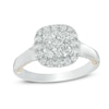 Thumbnail Image 0 of 1.30 CT. T.W. Composite Diamond Cushion Frame Ring in 14K Two-Tone Gold