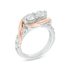 Thumbnail Image 1 of Ever Us™ 2.00 CT. T.W. Two-Stone Diamond Swirl Band in 14K Two-Tone Gold
