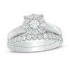 0.75 CT. T.W. Diamond Frame Bridal Set in 14K White Gold