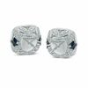 Thumbnail Image 1 of Vera Wang Love Collection Akoya Cultured Pearl and 0.25 CT. T.W. Diamond Cushion Frame Stud Earrings in 14K White Gold