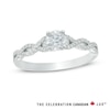 Thumbnail Image 0 of Celebration Canadian Lux® 0.63 CT. T.W. Certified Diamond Twist Shank Engagement Ring in 14K White Gold (I/SI2)