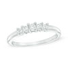 Thumbnail Image 0 of 0.23 CT. T.W. Princess-Cut Diamond Five Stone Anniversary Band in 10K White Gold