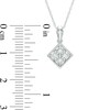 0.45 CT. T.W. Composite Diamond Square Pendant and Earrings Set in 10K White Gold