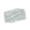 0.95 CT. T.W. Diamond Slant Anniversary Band in 10K White Gold