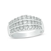 0.95 CT. T.W. Diamond Three Row Anniversary Band in 14K White Gold