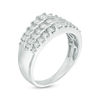 0.95 CT. T.W. Diamond Three Row Anniversary Band in 14K White Gold