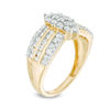 0.95 CT. T.W. Composite Diamond Marquise Multi-Row Engagement Ring in 14K Gold