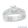 Thumbnail Image 0 of Celebration Canadian Grand™ 0.95 CT. T.W. Certified Diamond Bridal Set in 14K White Gold (H-I/I1)