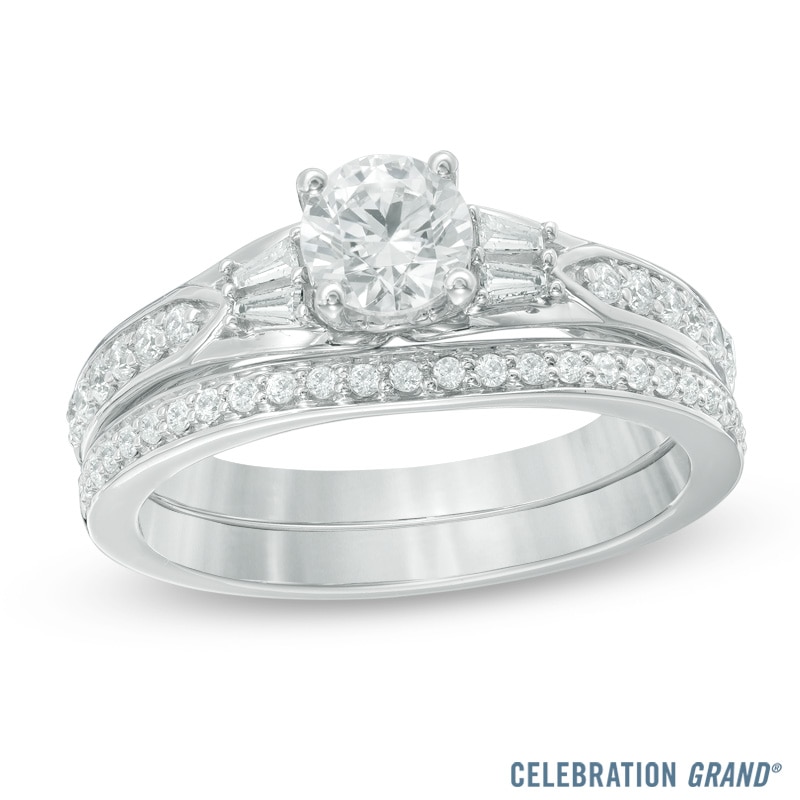 Celebration Canadian Grand™ 0.95 CT. T.W. Certified Diamond Bridal Set in 14K White Gold (H-I/I1)|Peoples Jewellers