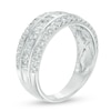 1.00 CT. T.W. Diamond Three Row Anniversary Band in 10K White Gold