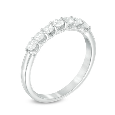 Canadian Ideal 0.50 CT. T.W. Certified Diamond Seven Stone Band in 14K White Gold (I/I1)