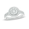 Thumbnail Image 0 of 0.95 CT. T.W. Composite Diamond Frame Double Row Engagement Ring in 14K White Gold