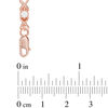 Thumbnail Image 1 of Lab-Created White Sapphire "XO" Link Bracelet in Sterling Silver with 18K Rose Gold Plate - 7.25"