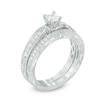 Thumbnail Image 1 of 0.45 CT. T.W. Princess-Cut Diamond Vintage-Style Bridal Set in 10K White Gold