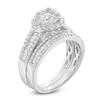 1.15 CT. T.W. Composite Diamond Frame Bridal Set in 10K White Gold