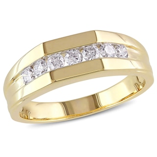 Men's 0.49 CT. T.W. Diamond Anniversary Band in 10K Gold