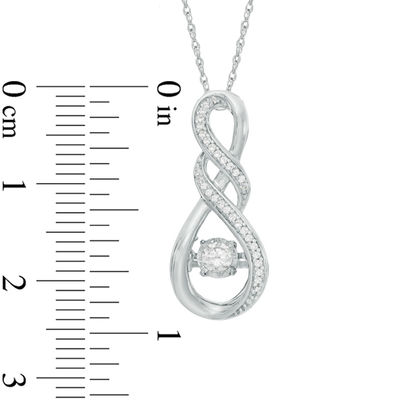 Unstoppable Love™ 0.18 CT. T.W. Diamond Double Cascading Infinity Pendant in 10K White Gold