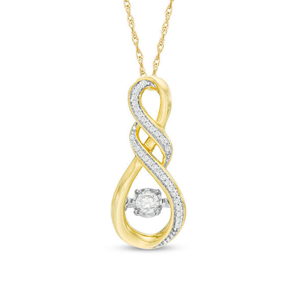 Unstoppable Love™ 0.20 CT. T.W. Diamond Cascading Infinity Pendant in 10K Gold