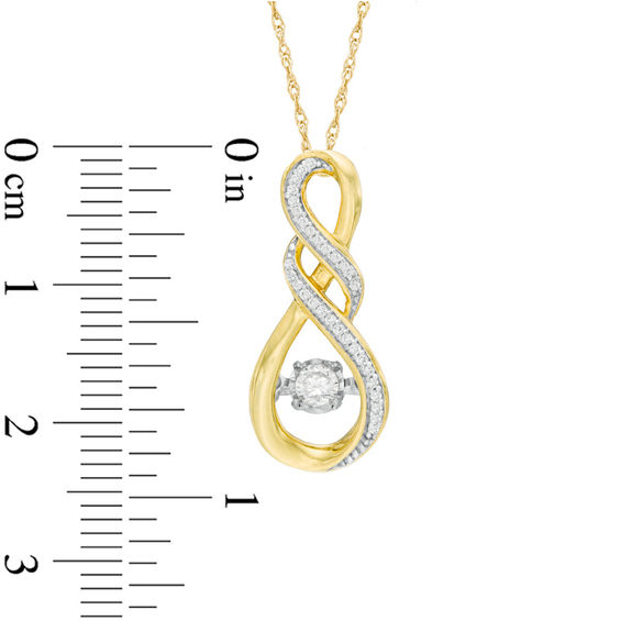 Unstoppable Love™ 0.20 CT. T.W. Diamond Cascading Infinity Pendant in 10K Gold