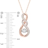 Unstoppable Love™ 0.18 CT. T.W. Diamond Cascading Infinity Pendant in 10K Rose Gold