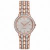 Thumbnail Image 0 of Ladies' Citizen Eco-Drive® Silhouette Crystal Rose-Tone Watch With Silver-Tone Dial (Model: EW2348-56A)