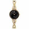 Thumbnail Image 0 of Ladies' Citizen Eco-Drive® Silhouette Crystal Gold-Tone Bangle Watch With Black Dial (Model: EX1422-54E)