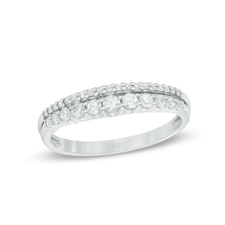 0.40 CT. T.W. Diamond Double Row Band in 14K White Gold