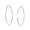 Thumbnail Image 0 of 40.0mm Hoop Earrings in Hollow 14K White Gold