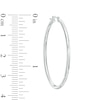 40.0mm Hoop Earrings in Hollow 14K White Gold