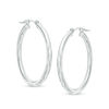 25.0mm Hoop Earrings in Hollow 14K White Gold