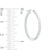 25.0mm Hoop Earrings in Hollow 14K White Gold