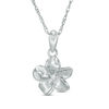 Thumbnail Image 0 of Diamond Accent Pinwheel Flower Pendant in Sterling Silver