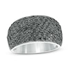 Thumbnail Image 0 of 1.95 CT. T.W. Black Diamond Multi-Row Dome Ring in 10K White Gold