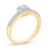 0.23 CT. T.W. Diamond Double Row Promise Ring in 10K Gold