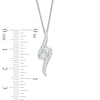 Thumbnail Image 2 of Ever Us™ 0.50 CT. T.W. Two-Stone Diamond Bypass Pendant in 14K White Gold - 19&quot;