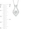 Thumbnail Image 1 of Diamond Accent Ribbon Flower Swirl Pendant in Sterling Silver