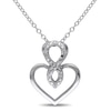 Diamond Accent Infinity Heart Pendant in Sterling Silver