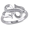 Diamond Accent Double Heart Infinity Ring in Sterling Silver