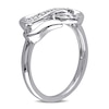 Diamond Accent Double Heart Infinity Ring in Sterling Silver