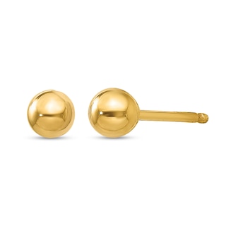 3.0mm Ball Stud Earrings in 14K Gold