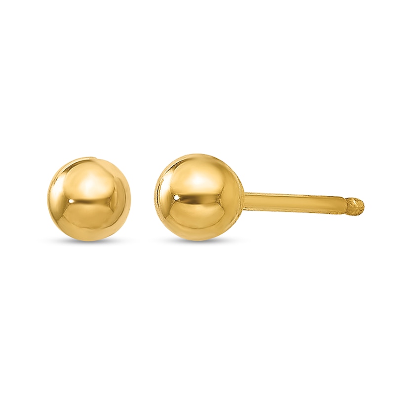 3.0mm Ball Stud Earrings in 14K Gold|Peoples Jewellers
