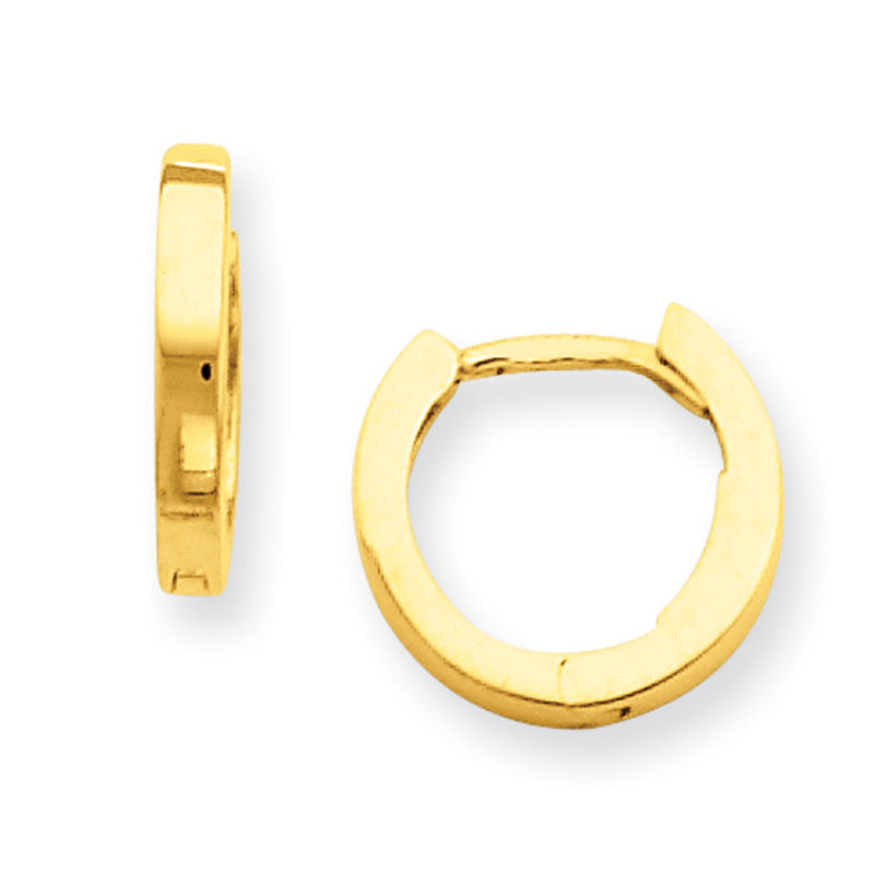 2.0 x 8.0mm Hoop Earrings in 14K Gold|Peoples Jewellers
