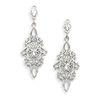 Thumbnail Image 0 of Diamond-Cut Beaded Ornate Drop Earrings in 14K White Gold