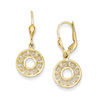 Filigree Circle Drop Earrings in 14K Gold