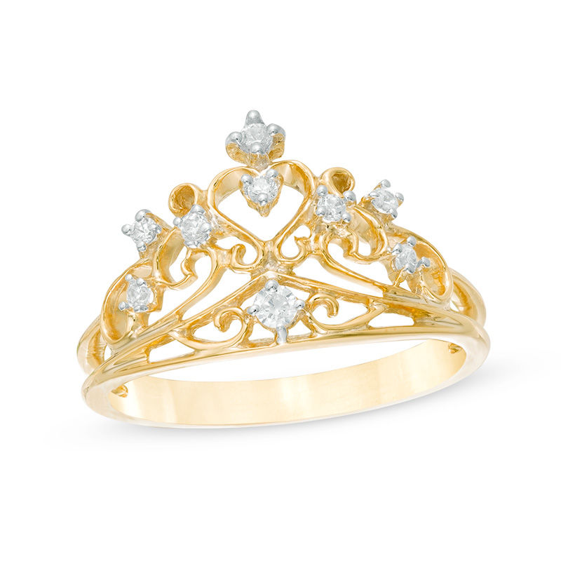 10k gold crown deals ring