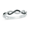 0.15 CT. T.W. Enhanced and White Diamond Twist Shank Band in 10K White Gold