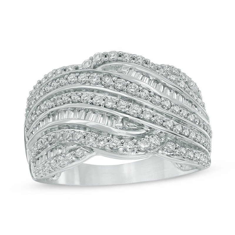 1.00 CT. T.W. Diamond Layered Ring in 10K White Gold|Peoples Jewellers